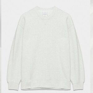 Aritzia Heather Cloud White Boyfriend Crewneck